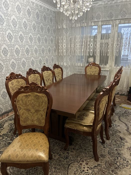 Стол со стульями 10шт