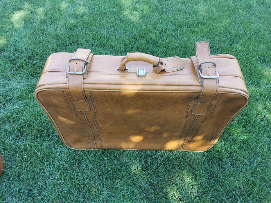 Set de geamantane,valize din piele