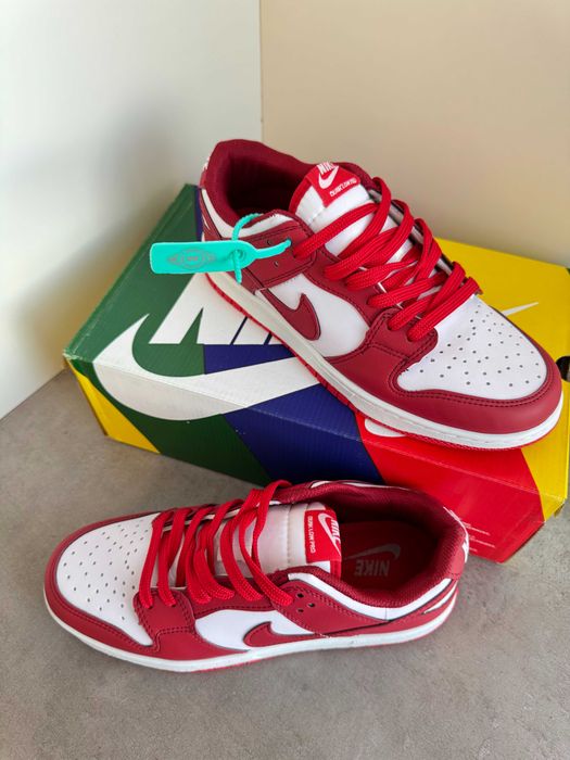 Adidași Nike AIR Dunk University Red, Unisex, NOI - Cu Cutie/Accesorii