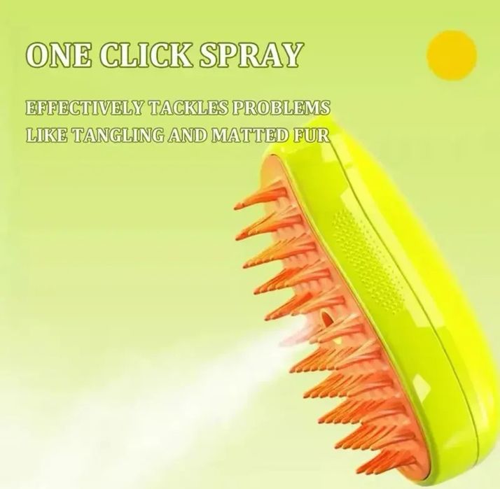3 в 1 Четка със спрей масажор за домашни любимци котки кучетамасажор с
