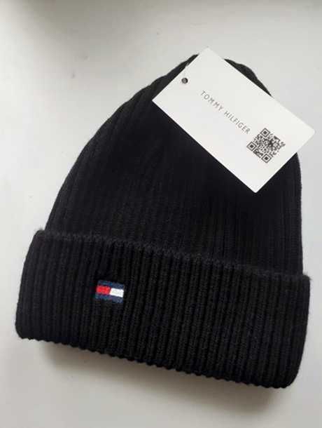 Caciula unisex Tommy Hilfiger, neagra