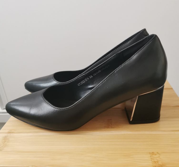 Pantofi negri piele naturala