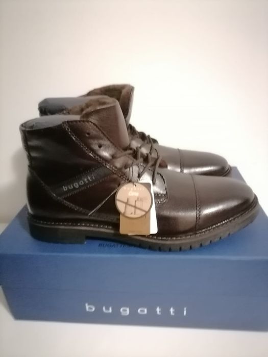 Ghete Bugatti noi, piele naturala Nr 45