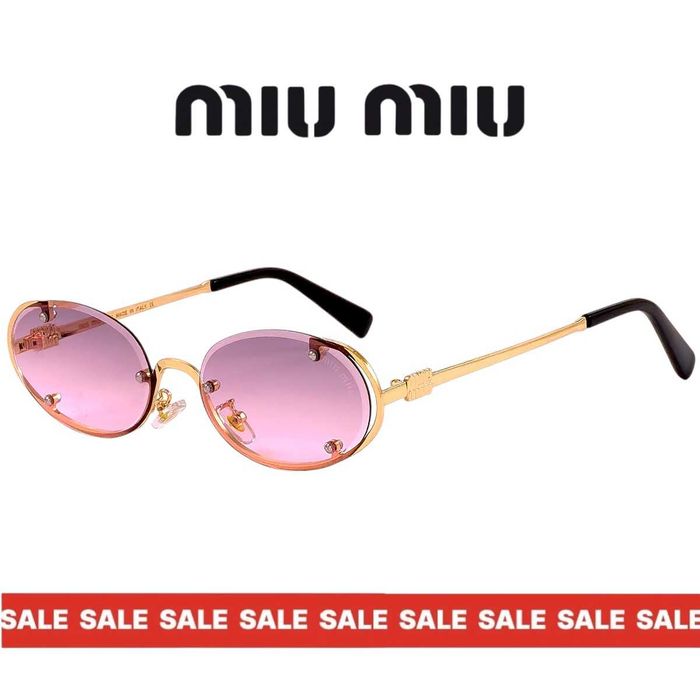 Miu Miu Oval 2027 Дамски слънчеви очила с овална форма и интересна рамка