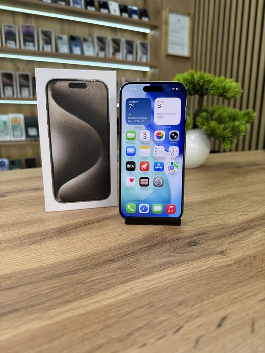 ‼️iPhone 15 Pro Natural 128Gb - Stare foarte buna - Garantie 12 luni