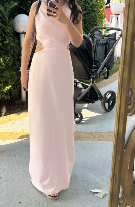 Официална розова рокля