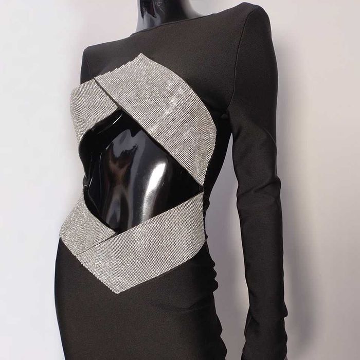 Къса рокля с пайети