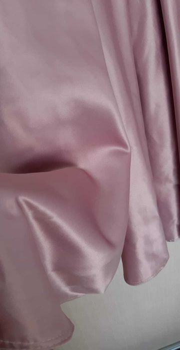 Rochie scurta roz satin/tafta, 38/M