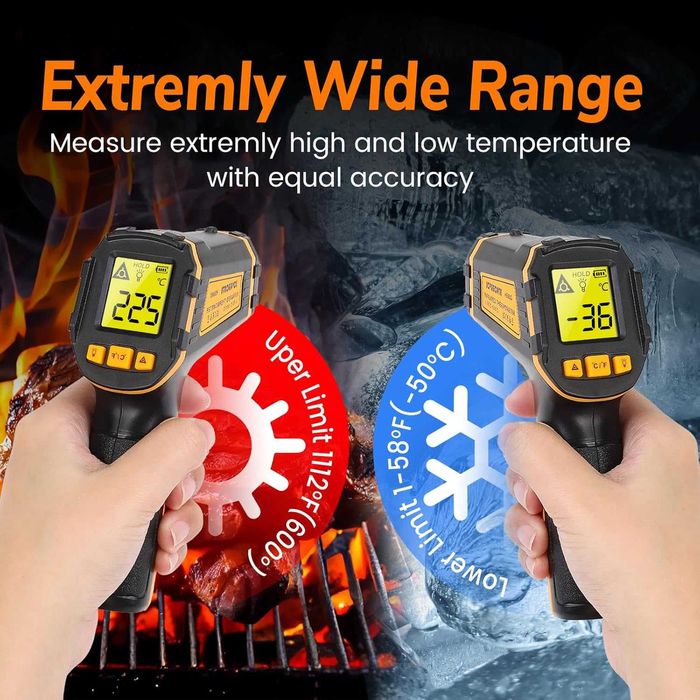 Инфрачервен термометър, цифров термометър, лазерен термометър за месо