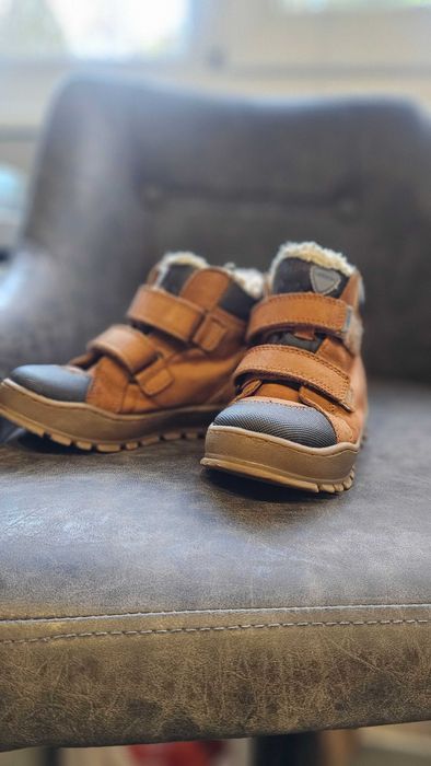 Детски зимни обувки от естествена кожа