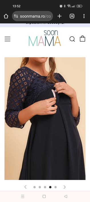 Rochie de seara pentru gravide și alaptare