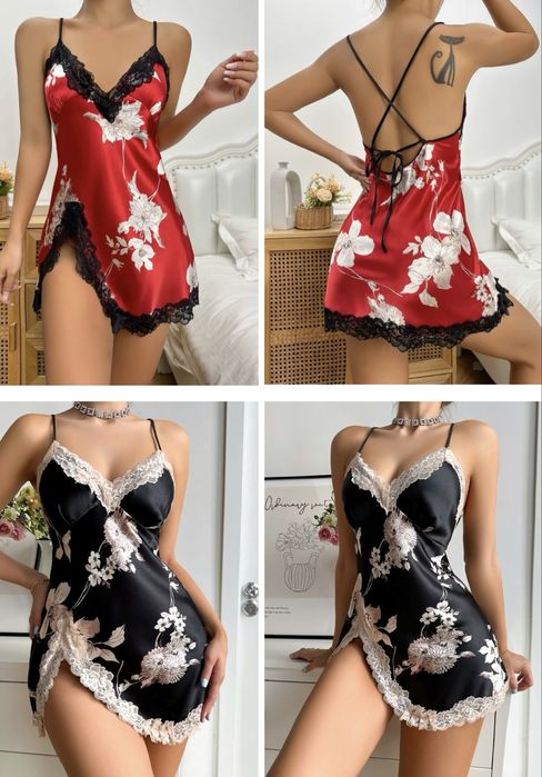 Babydoll sexy din satin/camasa de noapte