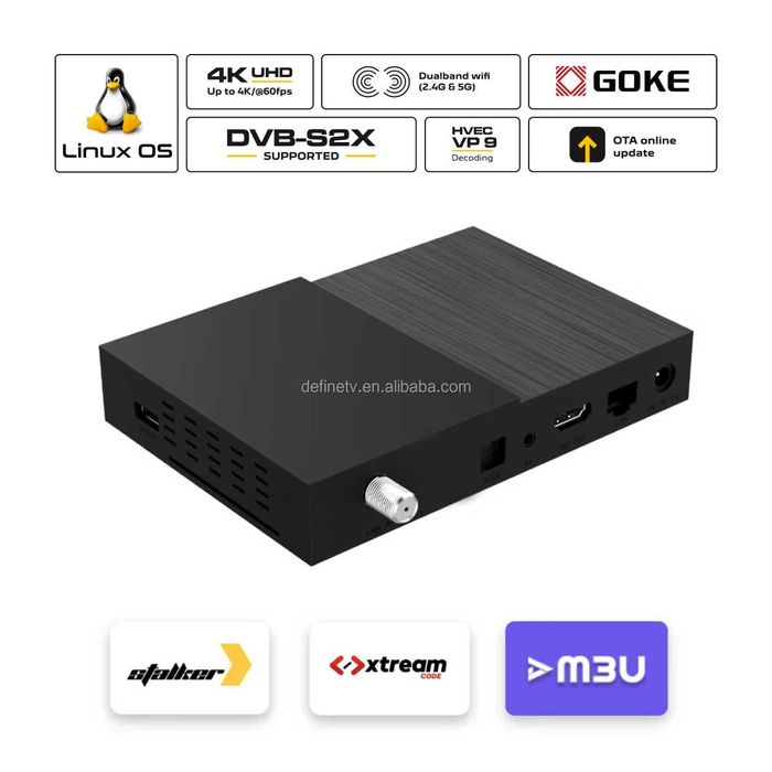 Спутниковый тюнер+ IPTV каналы DEFINE OS L36ultra 4K