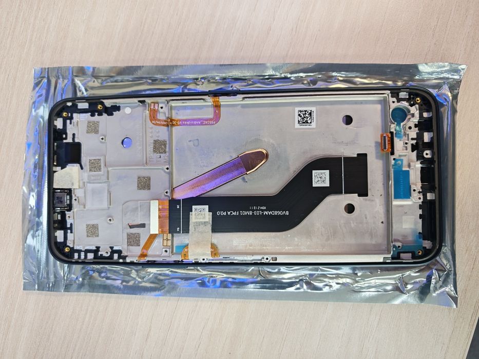 Nokia G50 оригинален дисплей с рамка и тъчскрийн черен