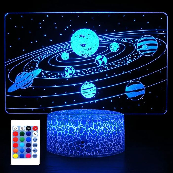 Lampa iluminata 3D, cu 2 imagini