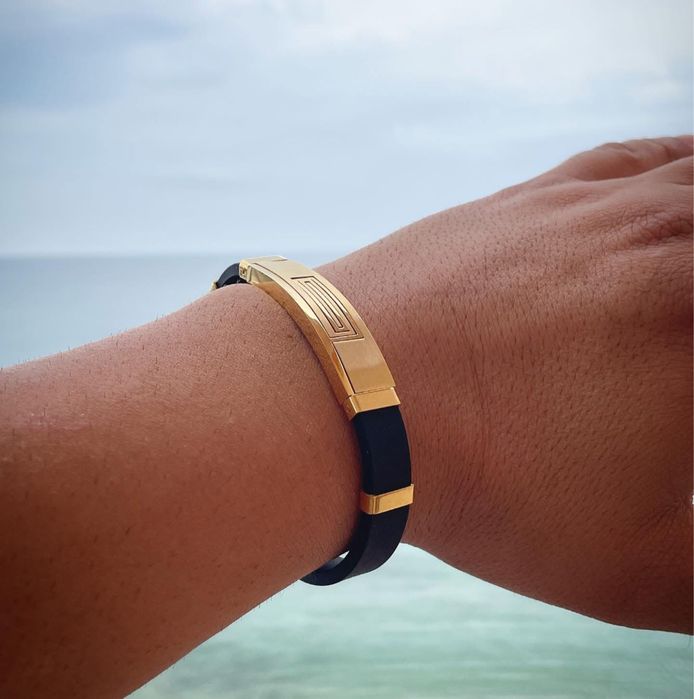 Мъжка Гривна от Медицинска Стомана и Силикон