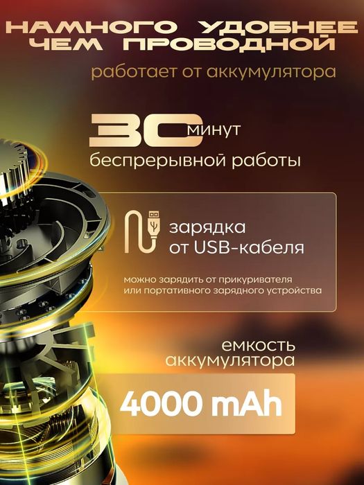 Портативный пылесос для авто