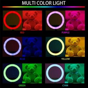 RGB Кольцевая селфи-лампа .  Штатив, ест Доставка