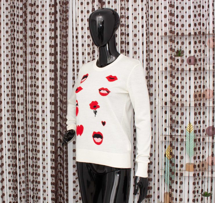 Sonia By Sonia Rykiel дамски пуловер от фина вълна екрю М