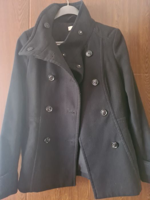 Дамско късо черно палто H&M