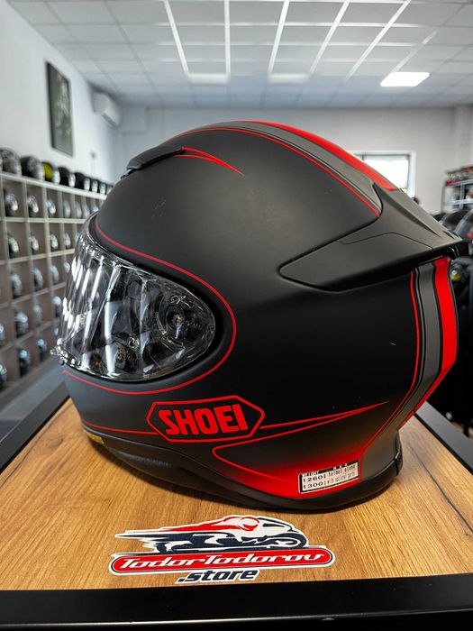 Мото Каска SHOEI NXR TC-8 Flagger  размер S 55-56 см,като нова,плака,подбрадник