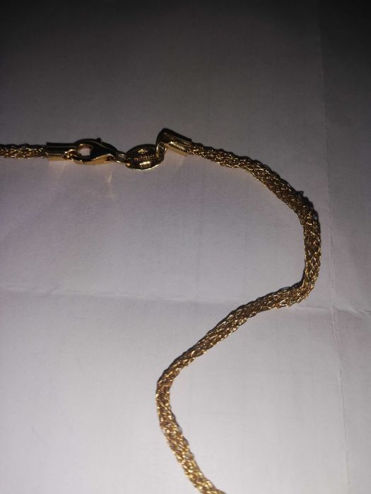 златно дамско колие 18к с брилянтини 8,85 грама