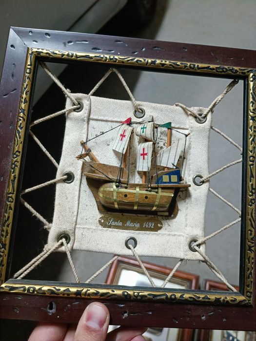 Картини на кораби 3D в дървена рамка