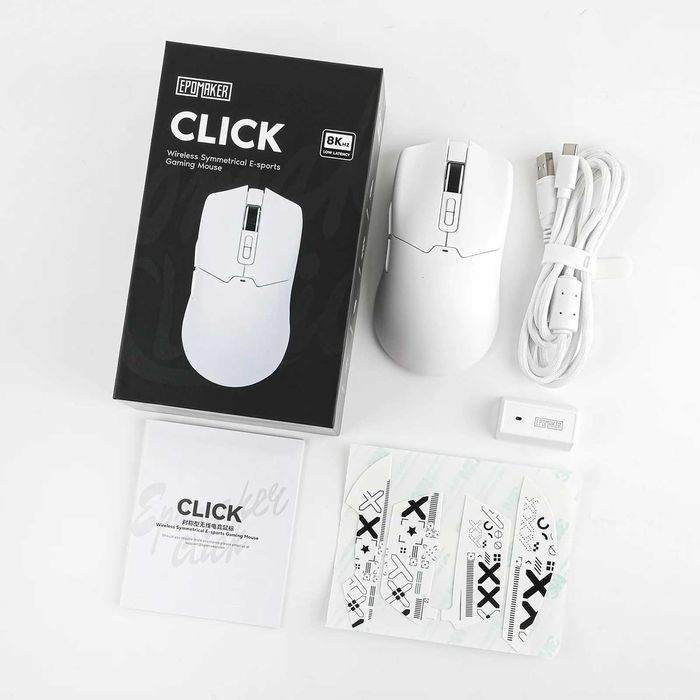 Белая игровая минималистская мышь Epomaker Click Mouse