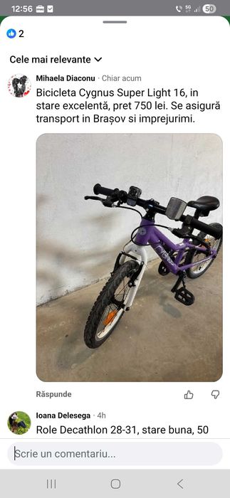 Bicicleta copi8 Cygnus Superlight 16 inch
