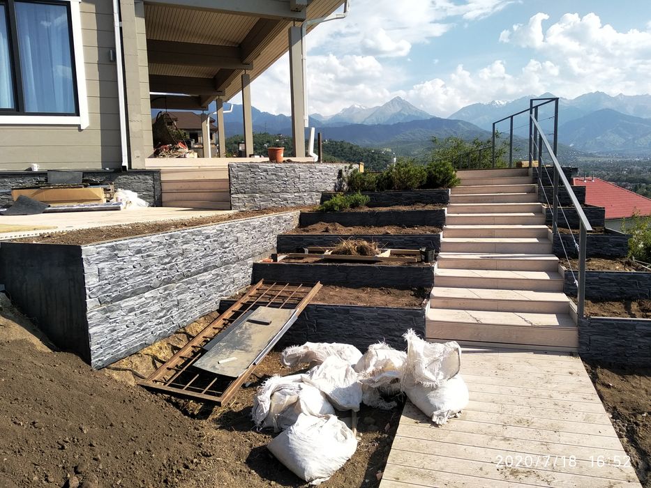 Монтаж ДПК террасы | Каркас + укладка