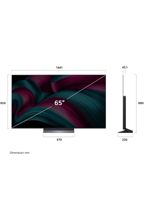 Televizor LG OLED evo 65C52LA, 164 cm, Smart, 4K Ultra HD, 120Hz, Clasa F