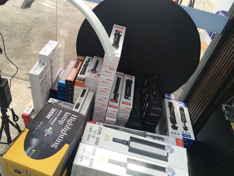 softbox zontik lampa rgb