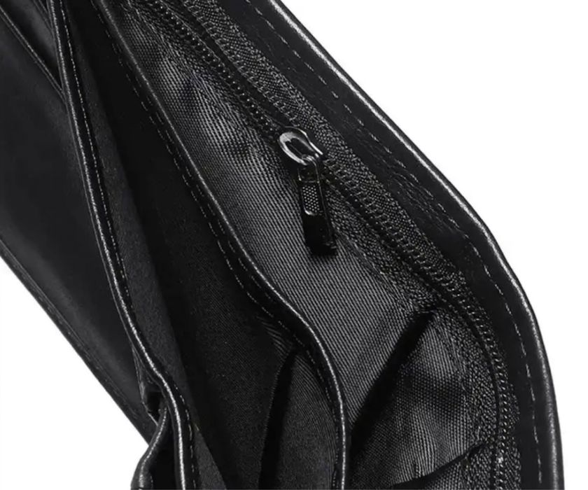 мъжки портфейл от естествена кожа телешки бокс джоб монети документи