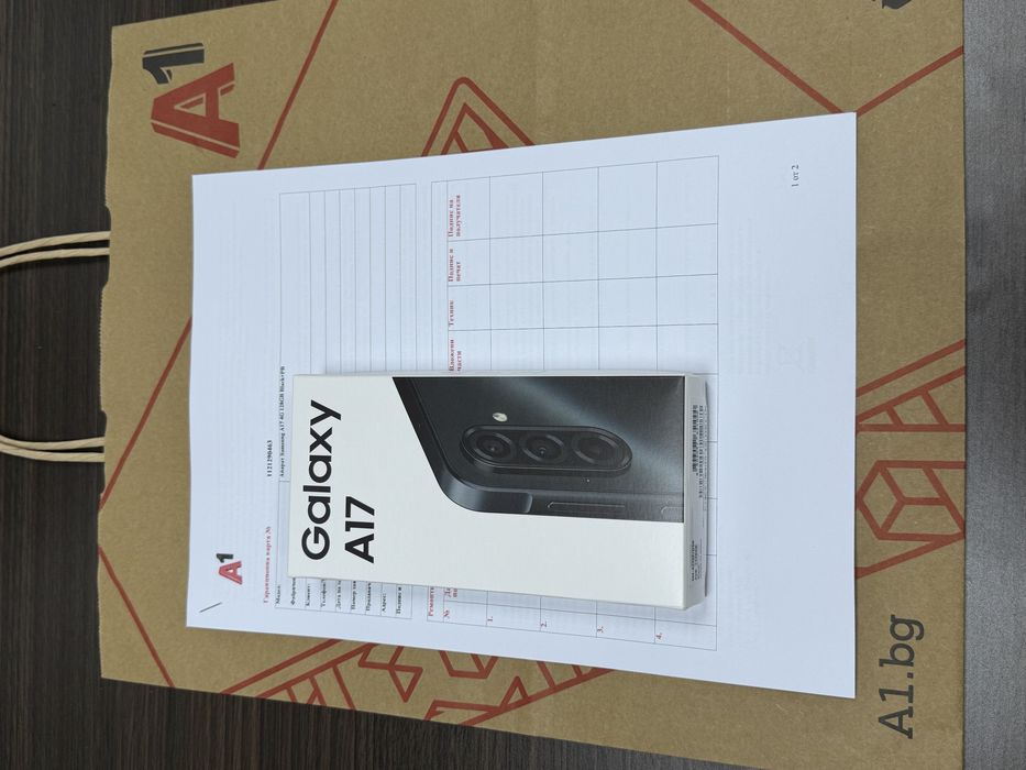 ЗАПЕЧАТАН 128GB Samsung A17 4G Гаранция от A1 до 2028год. Black / Черен