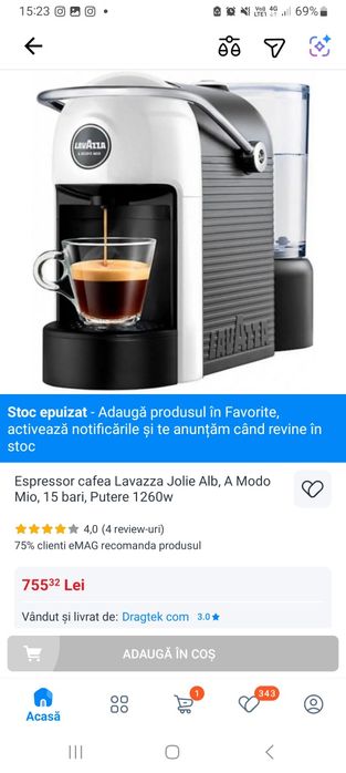 Aparat cafea Lavazza