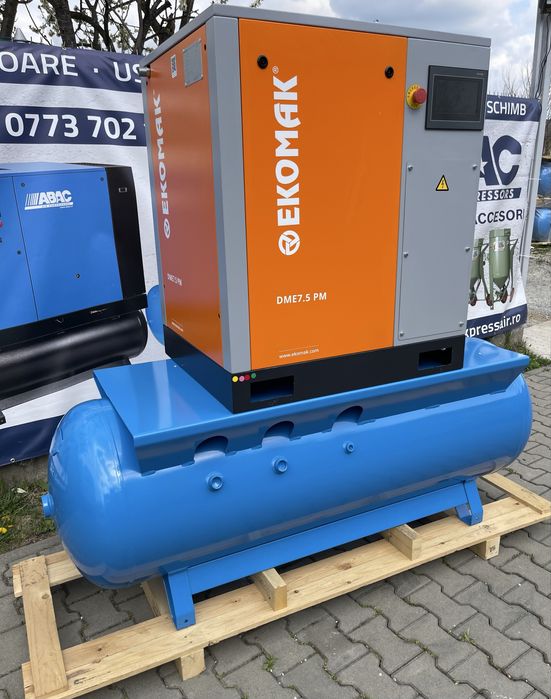 Compresor cu surub EKOMAK 7,5kw /Rezervor 500l /Inverter /Magneti perm