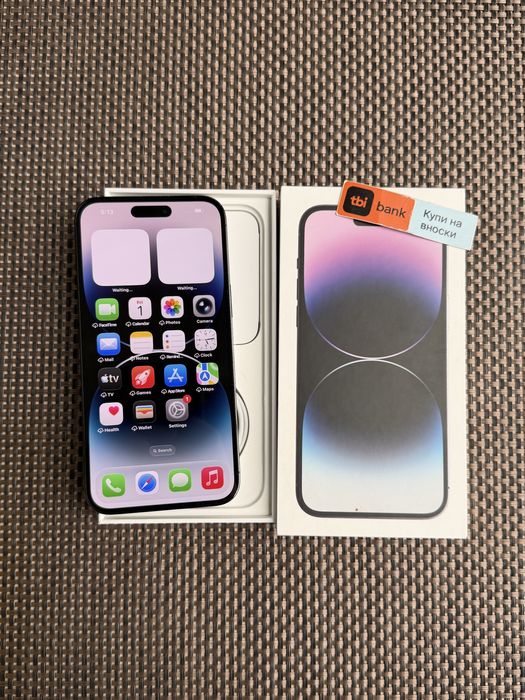Като нов*Iphone 14 Pro Max*ЛИЗИНГ  17€/м 128GB айфон 14 про макс Space gray