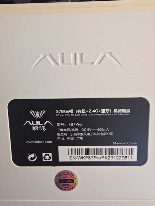 Tastatura Mecanica Aula F87 Pro Wireless