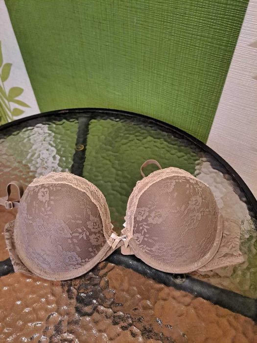 Sutien 80D No Secret, Bej, Cremă, material Poliester, Elastan