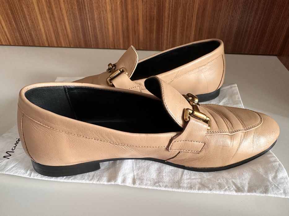 Mocasini Massimo Dutti din piele naturală – Nude | Mărimea 37