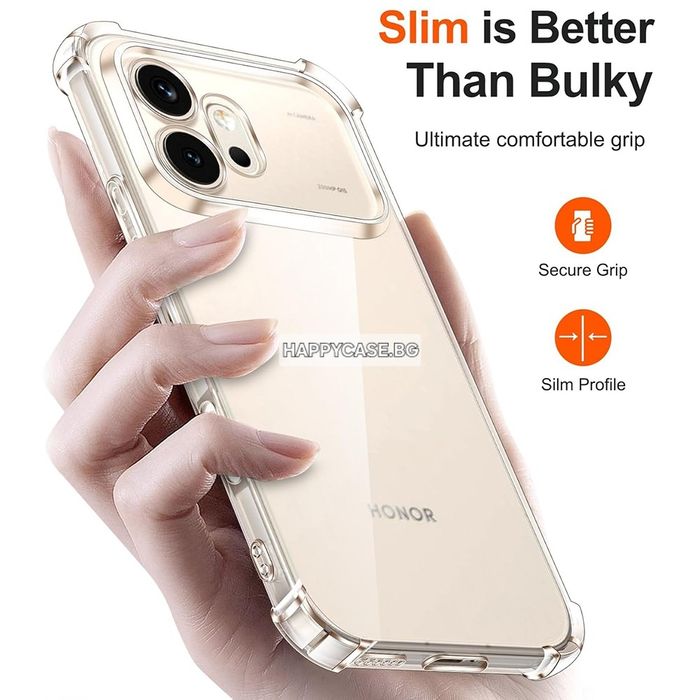 Honor 600 Pro / 600 / 600 Lite / Удароустойчив прозрачен силиконов кейс гръб с камера протектор