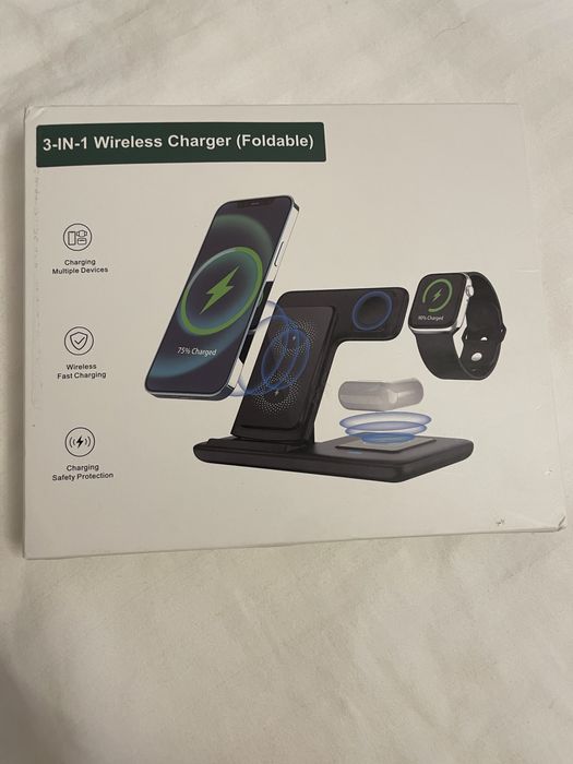 Statie incarcare multifunctionala 3 in 1, iphone, samsung