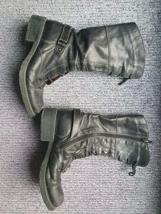 Pereche cizme din piele ptr copii masura 34, stare f buna