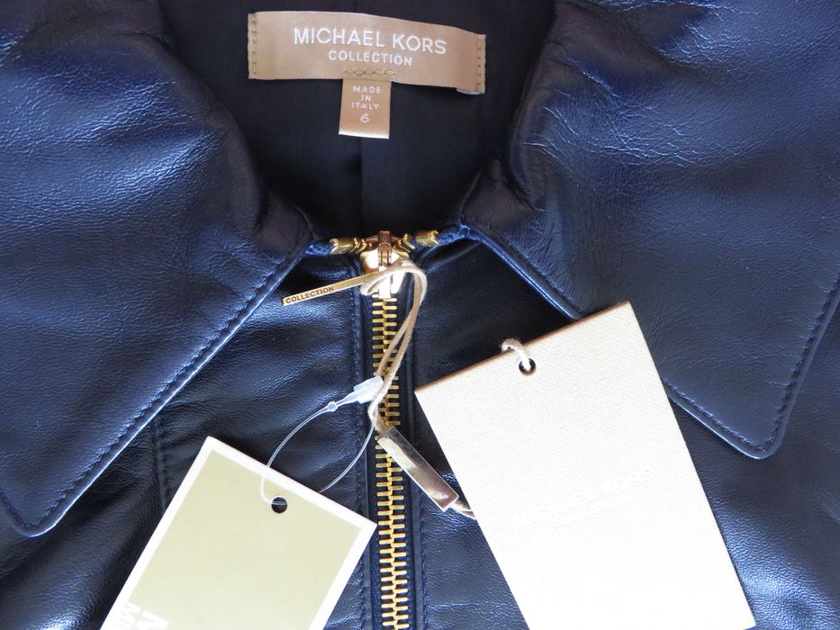 Късо кожено яке Michael Kors Collection, S - M, ново