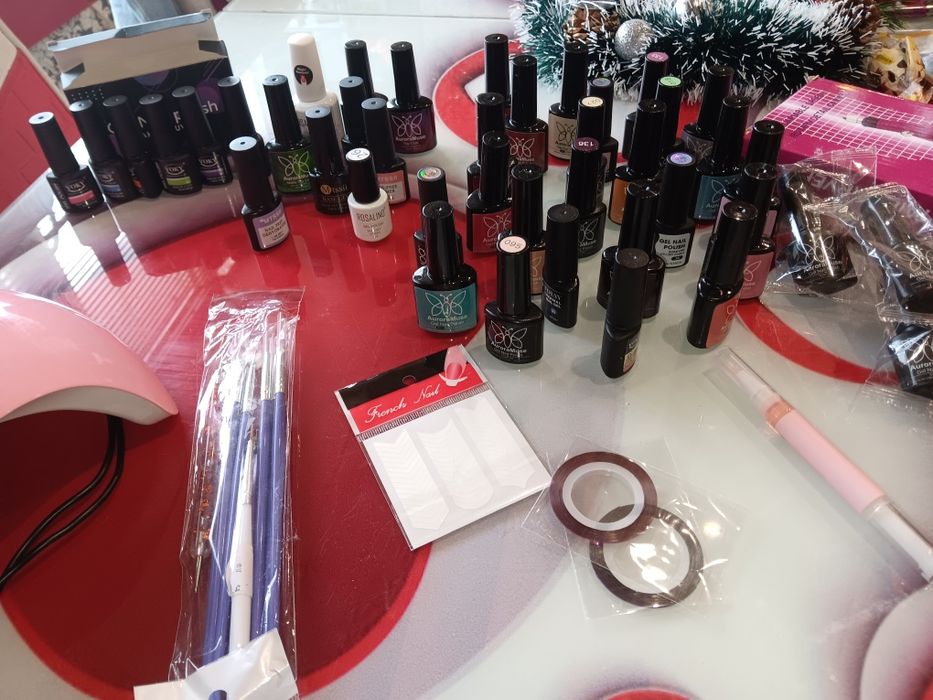 Комплект гел лакове,ув лед лапма/uv led печка,ел.пила/стартов комплект