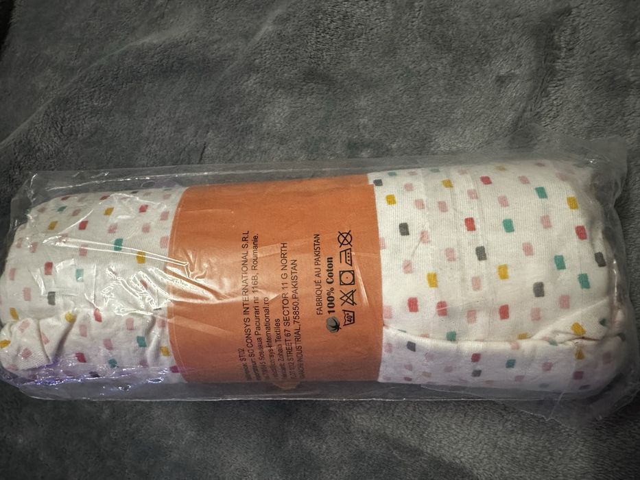 Husa saltea elastic bebe 120x60 cm bumbac