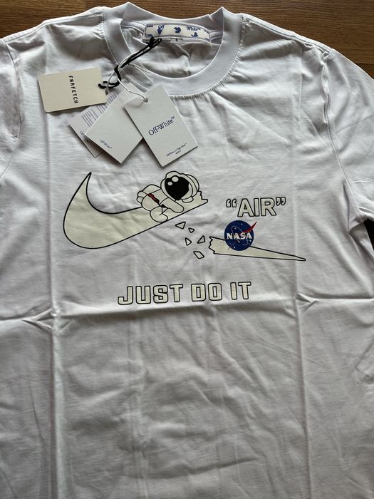 Мъжка,памучна,бяла тениска Nike OFF White