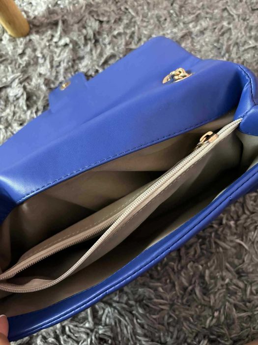 Синя чанта Lucky bees