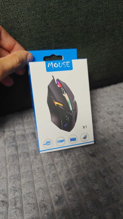 Mouse Gaming X1 cu Fir, RGB, 1200 DPI