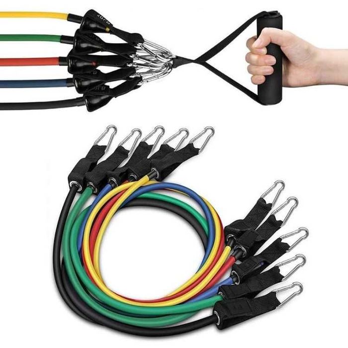 Промоция! Фитнес Ластици Комплект 11 части / Anti-Snap